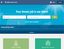 Tablet Screenshot of findemployment.com